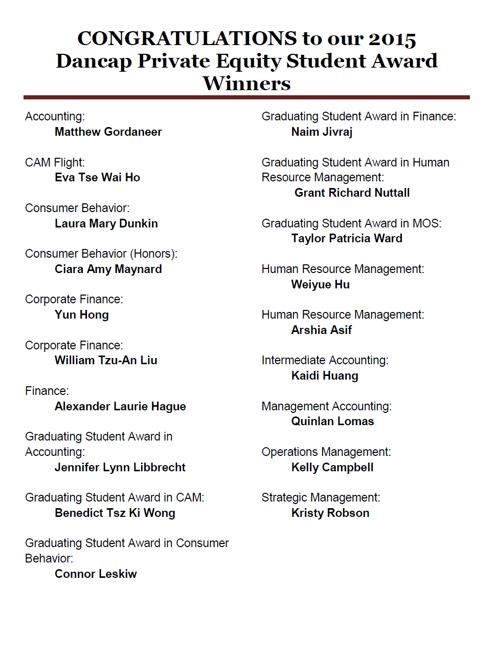 Dancap Award Winner List