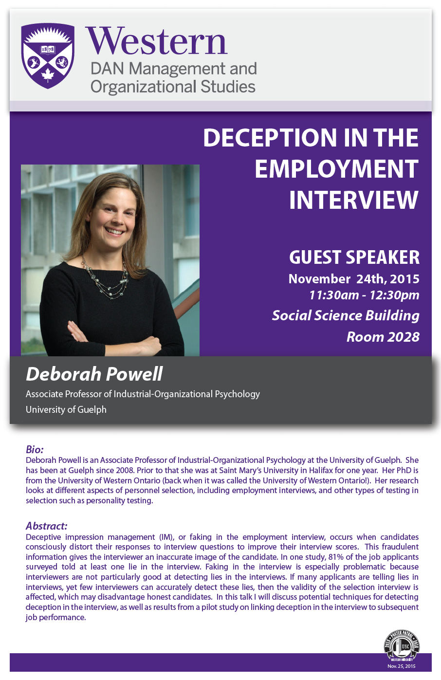 Deborah Powell Guest Speaker