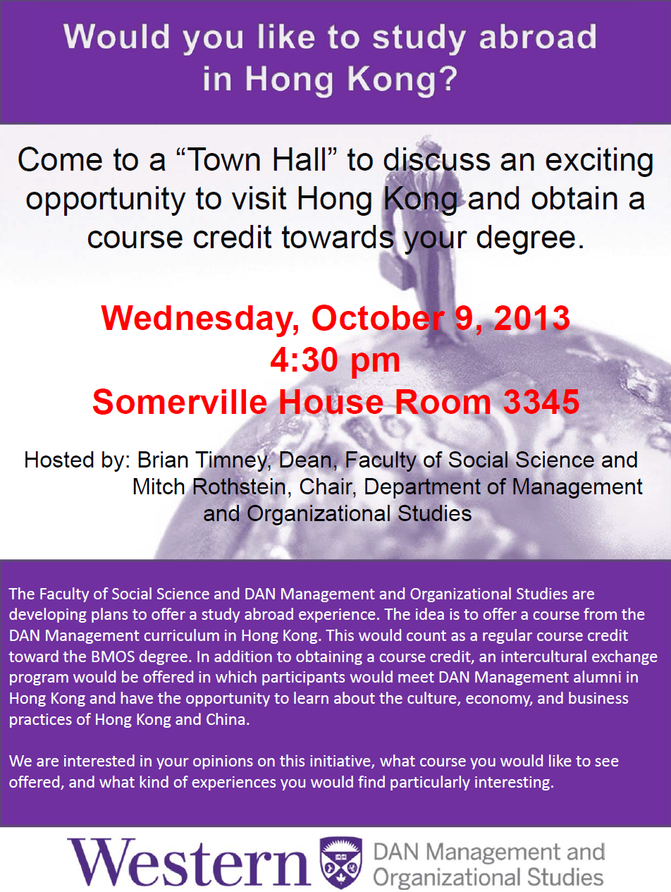 Hong Kong Town Hall Poster