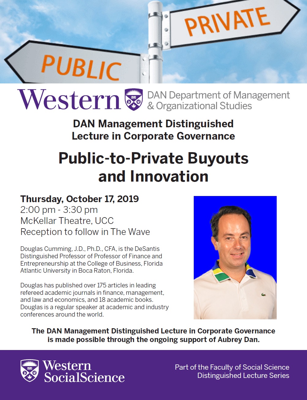 Distinguish Lecture Douglas Cumming