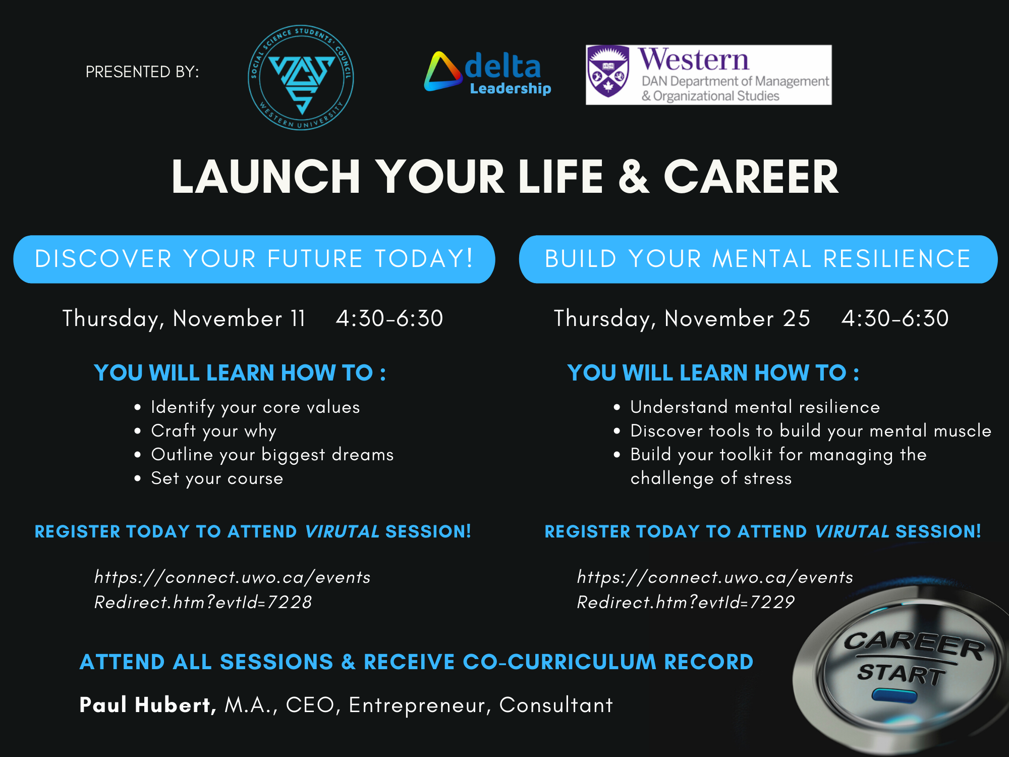 Career Start Slide with Sessions 1 and 2