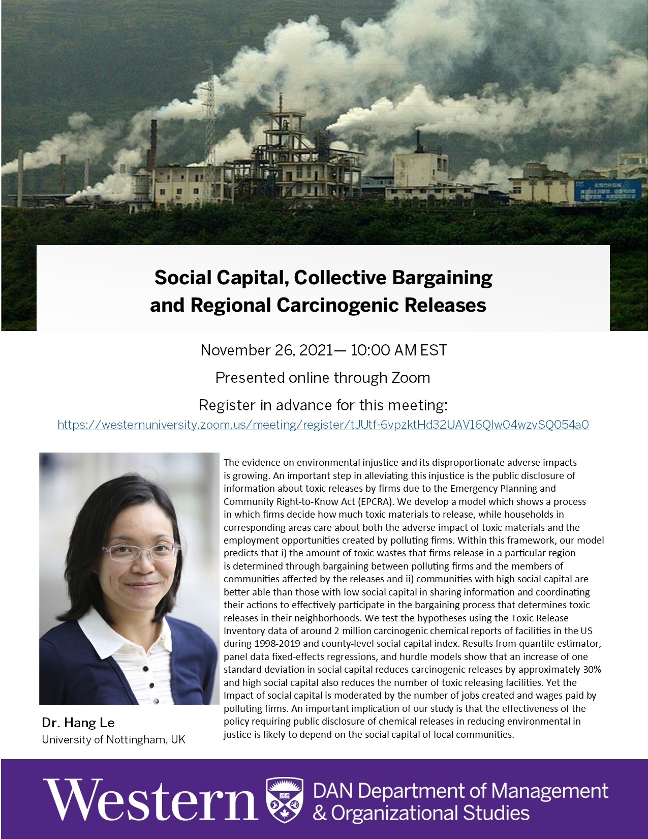 Social Capital, Collective Bargaining and Regional Carcinogenic Releases