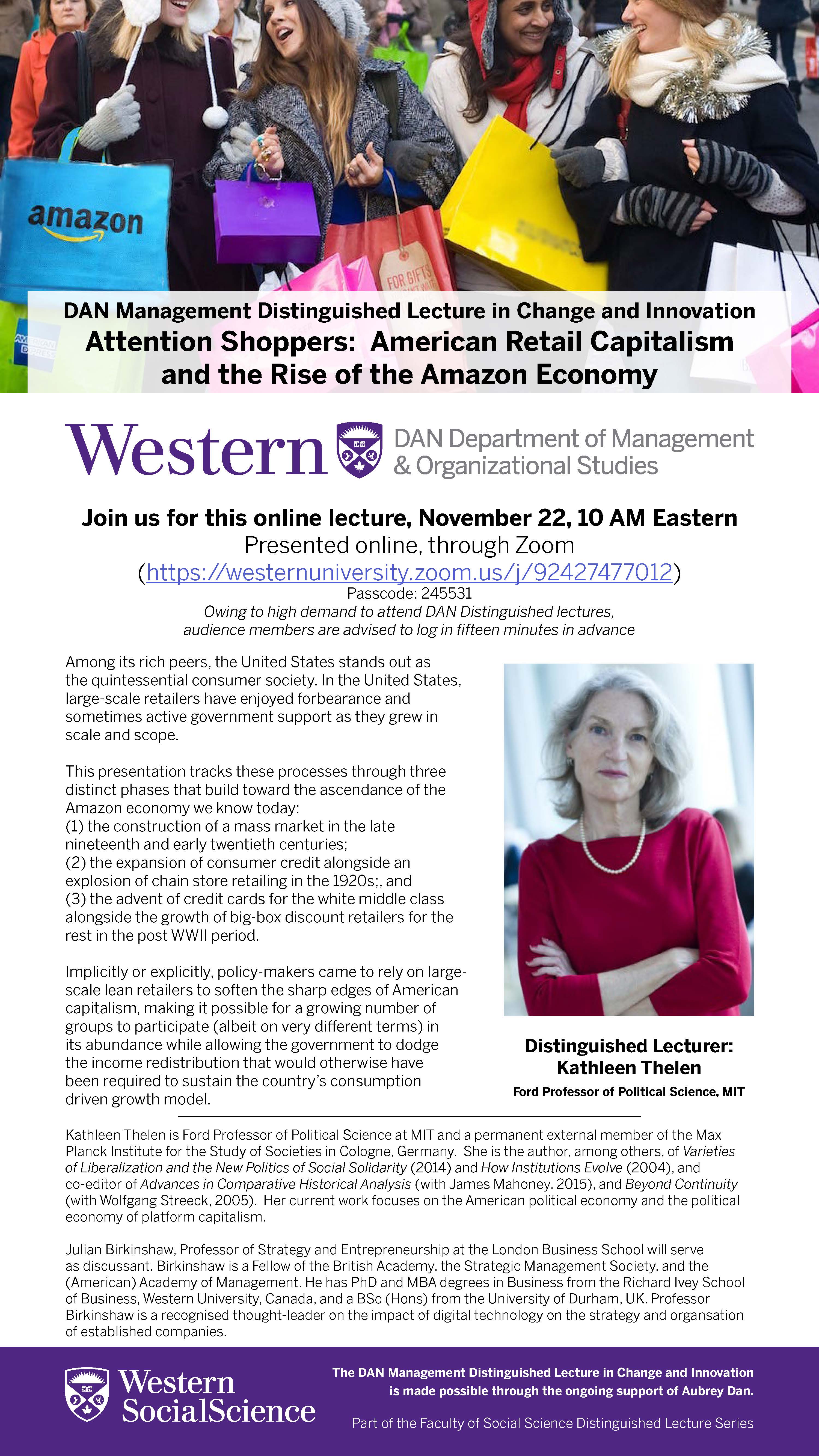 Kathleen Thelen Guest Lecturer